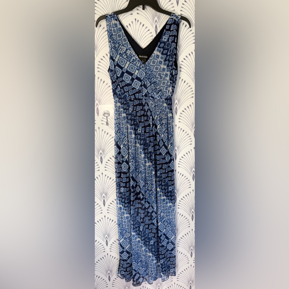 EE| Blue abstract dress